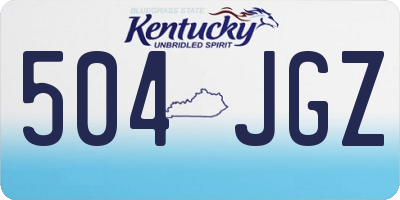 KY license plate 504JGZ