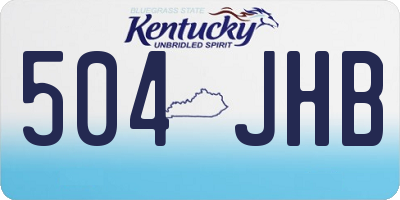 KY license plate 504JHB