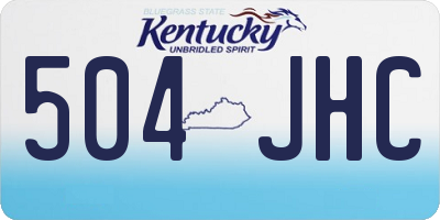 KY license plate 504JHC