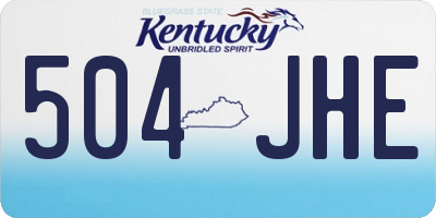 KY license plate 504JHE