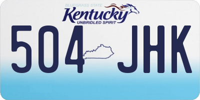 KY license plate 504JHK