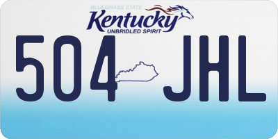 KY license plate 504JHL