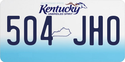 KY license plate 504JHO