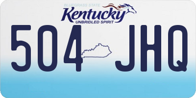 KY license plate 504JHQ
