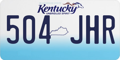 KY license plate 504JHR