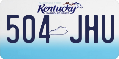 KY license plate 504JHU
