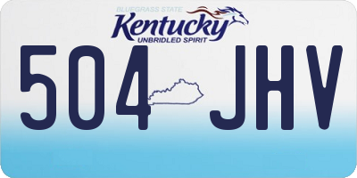 KY license plate 504JHV
