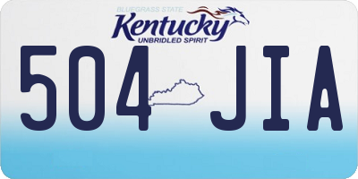 KY license plate 504JIA