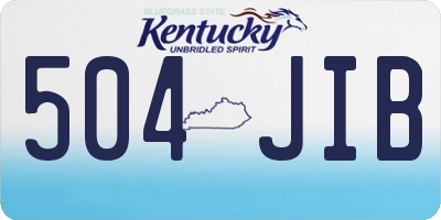 KY license plate 504JIB
