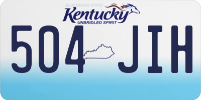 KY license plate 504JIH