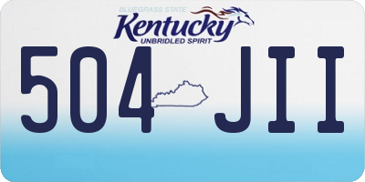 KY license plate 504JII