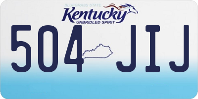 KY license plate 504JIJ