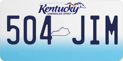 KY license plate 504JIM