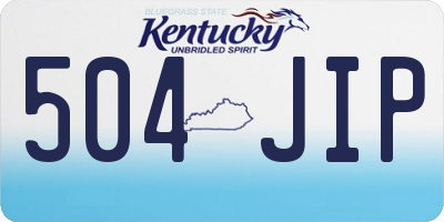 KY license plate 504JIP