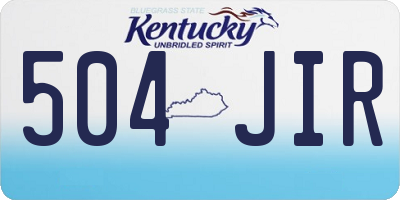 KY license plate 504JIR
