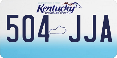 KY license plate 504JJA