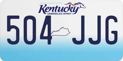 KY license plate 504JJG
