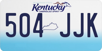 KY license plate 504JJK