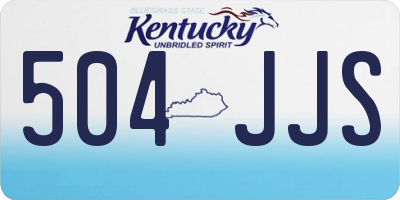 KY license plate 504JJS