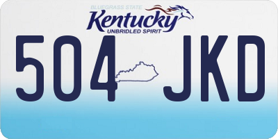 KY license plate 504JKD