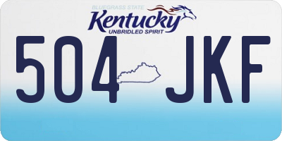 KY license plate 504JKF