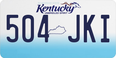 KY license plate 504JKI