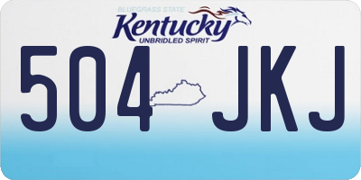 KY license plate 504JKJ