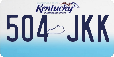 KY license plate 504JKK