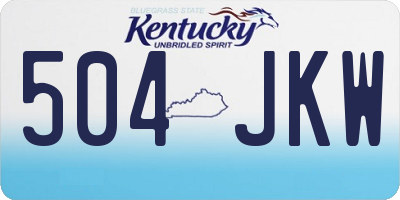KY license plate 504JKW