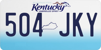 KY license plate 504JKY