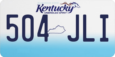 KY license plate 504JLI