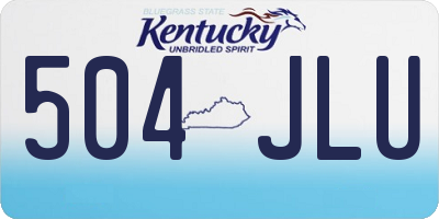 KY license plate 504JLU