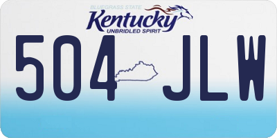 KY license plate 504JLW