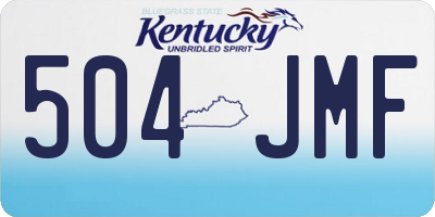 KY license plate 504JMF