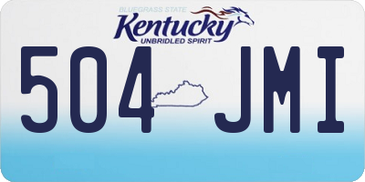 KY license plate 504JMI