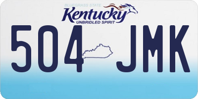 KY license plate 504JMK