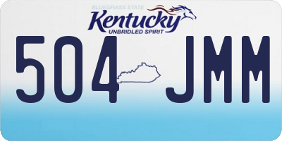 KY license plate 504JMM