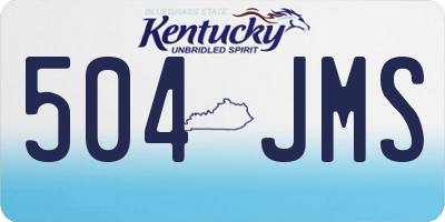 KY license plate 504JMS