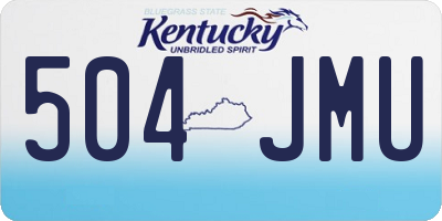KY license plate 504JMU