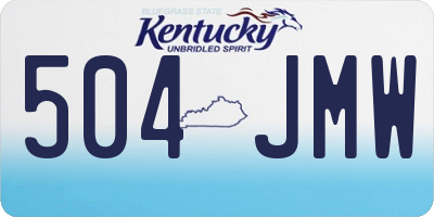 KY license plate 504JMW