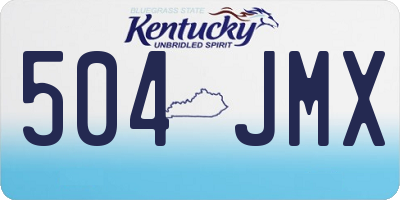 KY license plate 504JMX