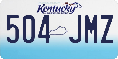KY license plate 504JMZ