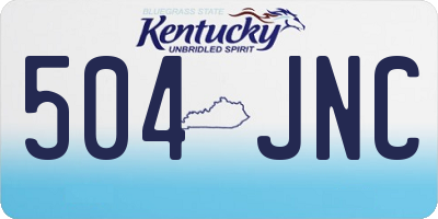 KY license plate 504JNC