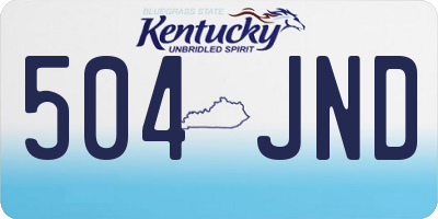 KY license plate 504JND