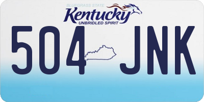 KY license plate 504JNK