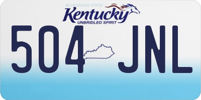 KY license plate 504JNL