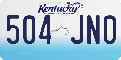 KY license plate 504JNO