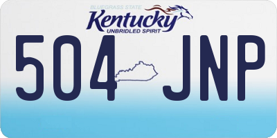 KY license plate 504JNP