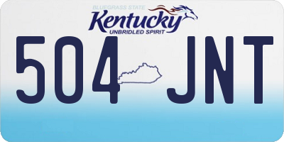 KY license plate 504JNT