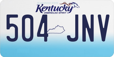 KY license plate 504JNV